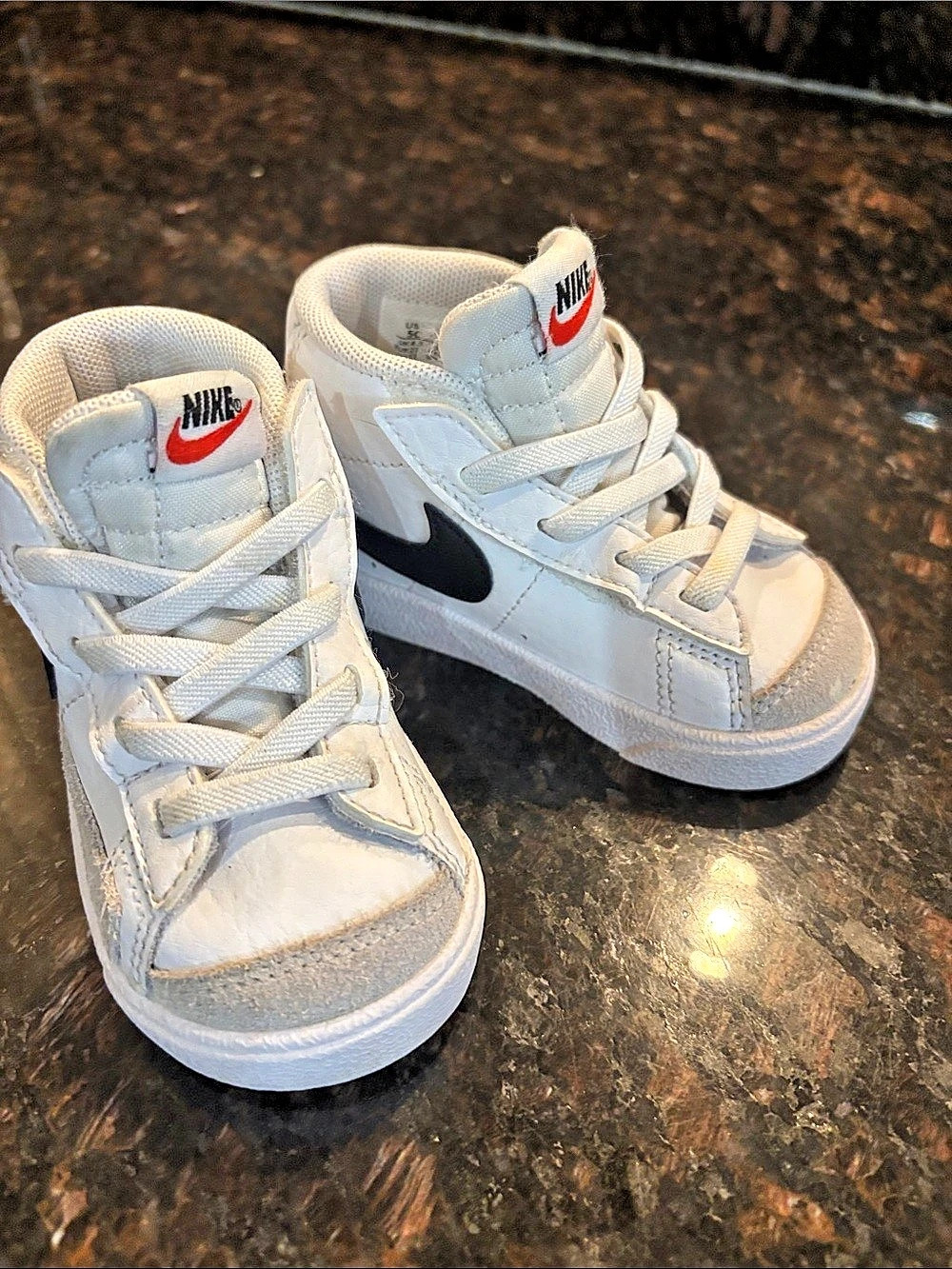 Nike Blazer Mid '77 Toddler Kids White & Black US 5C